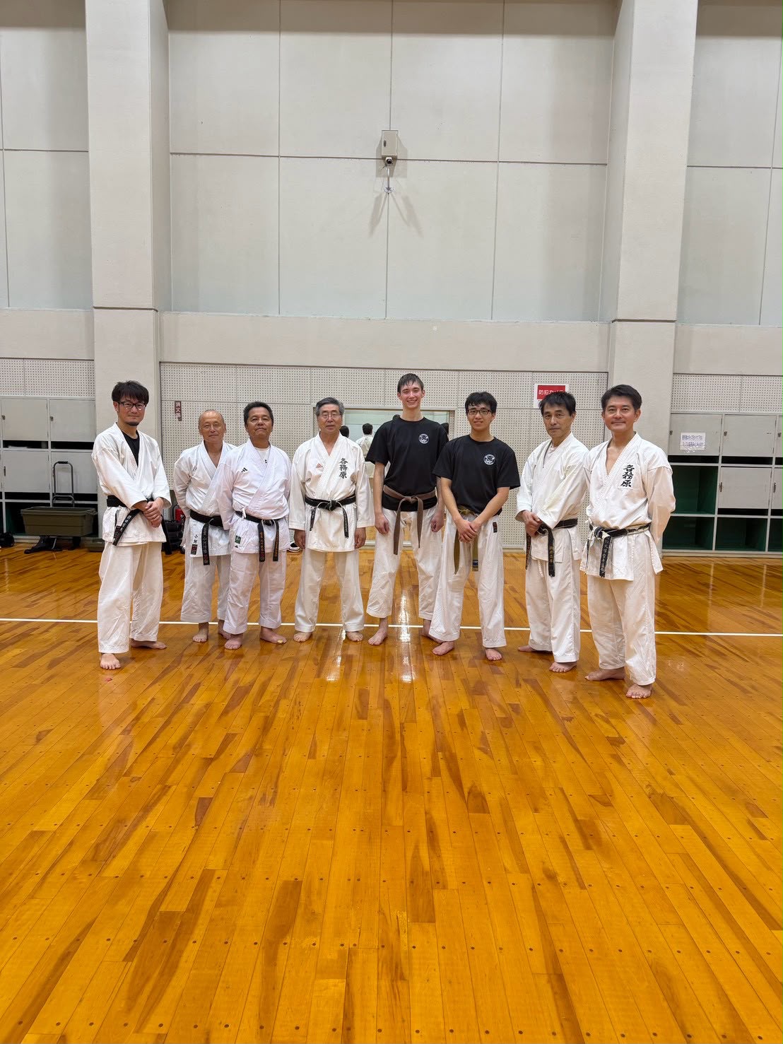 Wado Kai karate instructors and students together in the dojo